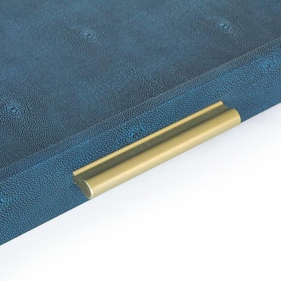 New Extra Large Square Serving Tray, Elegant Faux Leather Ottoman Tray 24" x 24" - Picture 5 of 8